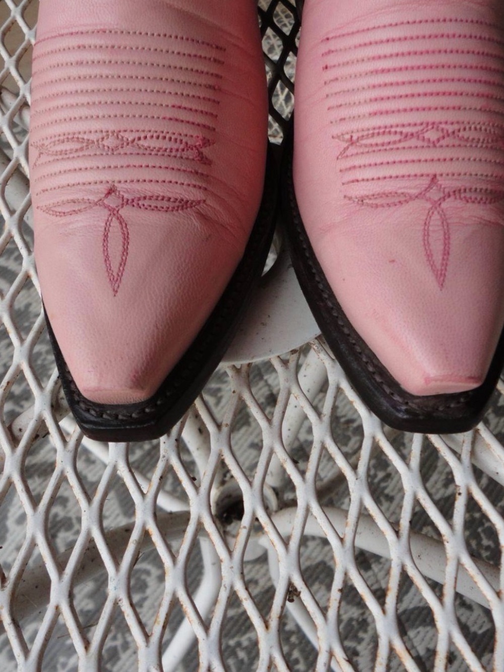 Lucchese Barbie Pink 7 Goat Western Boots - Picture 6 of 8